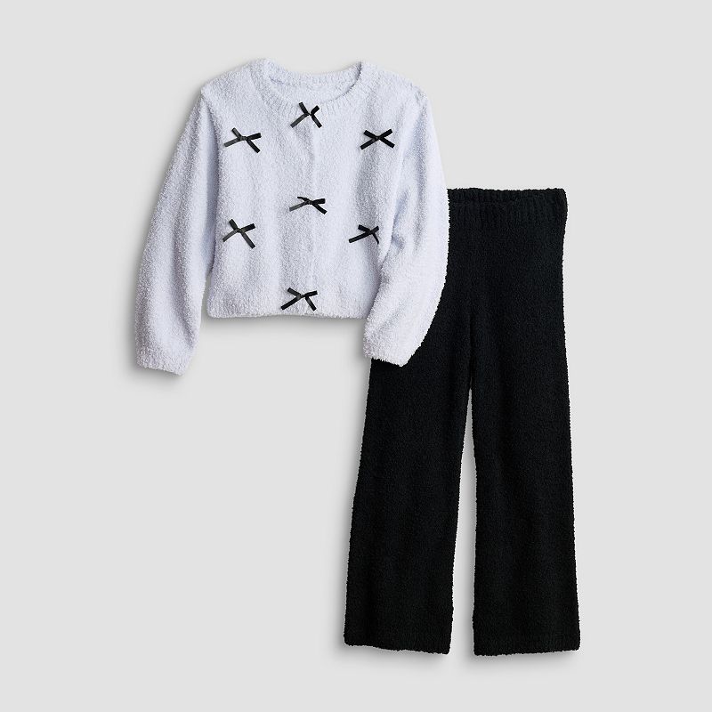 Girls 4-8 Grayson Threads Kids The Label 2-Piece Bow Sweater & Pants Set