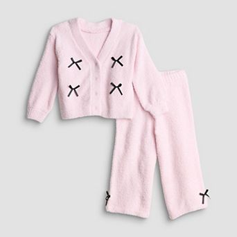 Baby & Toddler Girl Grayson Threads Kids The Label 2 pc Bows Cardigan & Pants Set