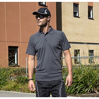 Spiro Impact Mens Performance Aircool Polo T-Shirt
