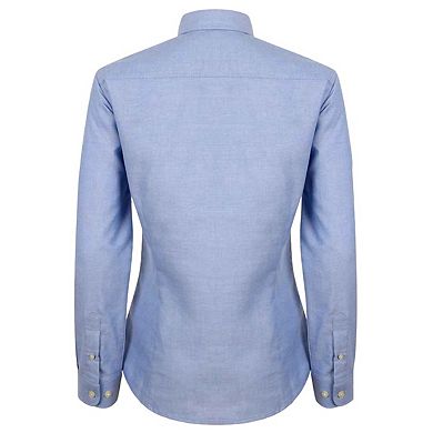 Henbury Womens/Ladies Modern Long Sleeve Oxford Shirt