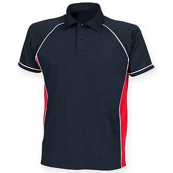 Finden And Hales Mens Performance Piped Polo Shirt
