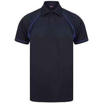 Finden And Hales Mens Performance Piped Polo Shirt