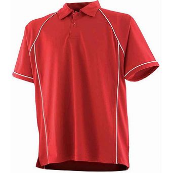 Finden And Hales Mens Performance Piped Polo Shirt