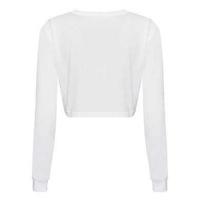 Awdis Womens/Ladies Long-Sleeved Crop T-Shirt