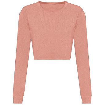 Awdis Womens/Ladies Long-Sleeved Crop T-Shirt