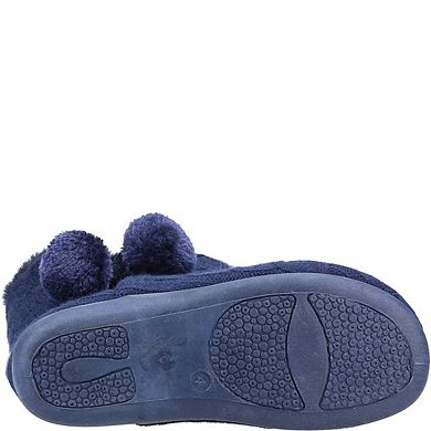 Fleet & Foster Womens/Ladies Apple Pom Pom Slippers