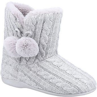 Fleet & Foster Womens/Ladies Apple Pom Pom Slippers