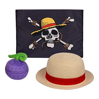 One Piece Luffy's Straw Hat 3 pc Adventure Kit