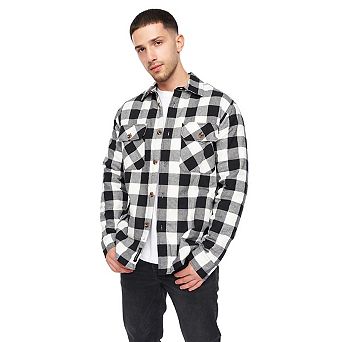 Crosshatch Mens Demaro Checked Lined Overshirt