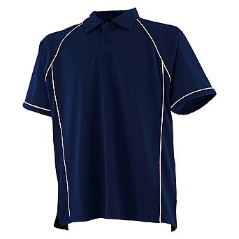 Finden & Hales Mens Piped Performance Polo Shirt