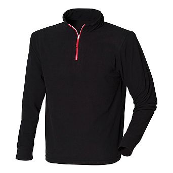Finden & Hales Mens Microfleece Zip Neck Fleece Top