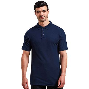 Premier Mens Pique Stud Front Polo Shirt