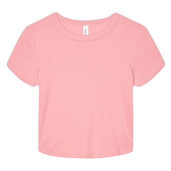 Bella + Canvas Womens/Ladies Micro-Rib Cropped T-Shirt