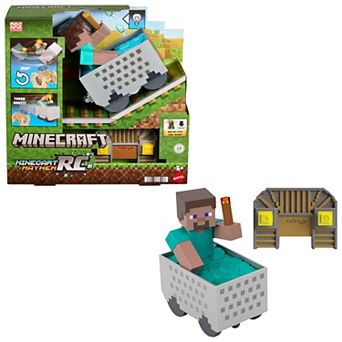 Mattel Minecraft Minecart RC with Steve, Turbo Boost & Lights