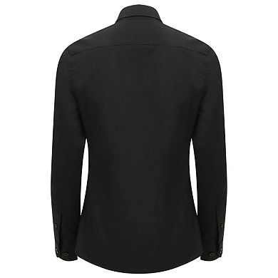 Henbury Womens/Ladies Modern Long Sleeve Oxford Shirt
