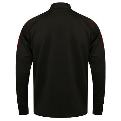 Finden & Hales Mens Contrast Panel Knitted Tracksuit Top