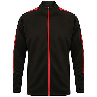 Finden & Hales Mens Contrast Panel Knitted Tracksuit Top