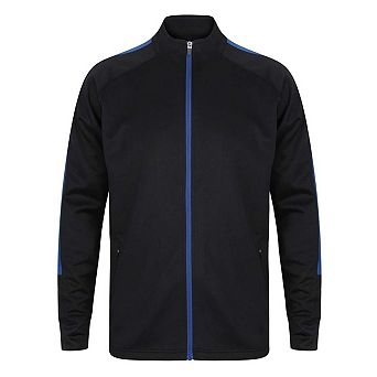 Finden & Hales Mens Contrast Panel Knitted Tracksuit Top