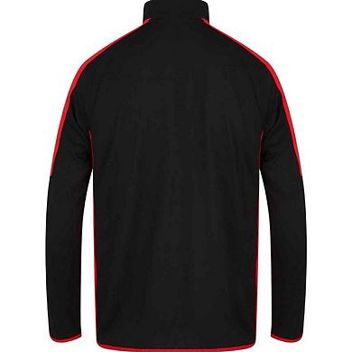 Finden & Hales Mens Contrast Zip Neck Midlayer Top