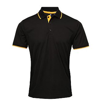 Premier Mens Contrast Coolchecker Polo Shirt