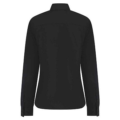 Henbury Womens/Ladies Cotton CoolPlus Long-Sleeved Formal Shirt