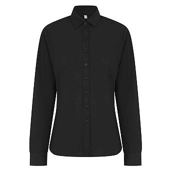 Henbury Womens/Ladies Cotton CoolPlus Long-Sleeved Formal Shirt