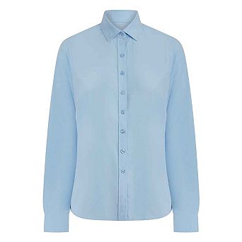 Henbury Womens/Ladies Cotton CoolPlus Long-Sleeved Formal Shirt