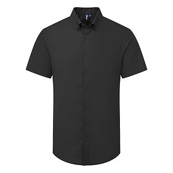 Premier Mens Supreme Oxford Short-Sleeved Formal Shirt