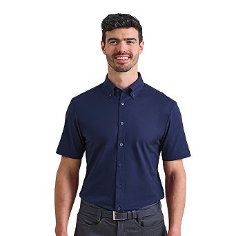 Premier Mens Supreme Oxford Short-Sleeved Formal Shirt
