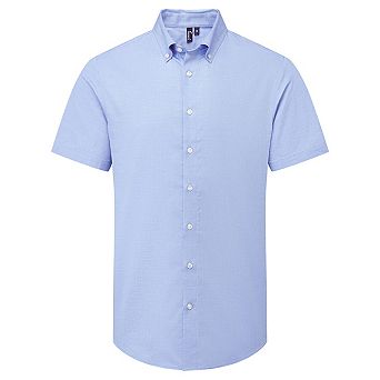 Premier Mens Supreme Oxford Short-Sleeved Formal Shirt