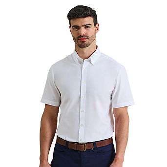 Premier Mens Supreme Oxford Short-Sleeved Formal Shirt