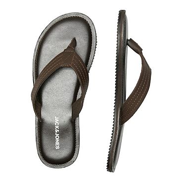 Jack And Jones Mens Washton Leather Flip Flops