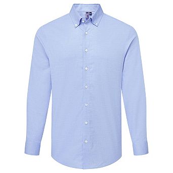 Premier Mens Supreme Oxford Long-Sleeved Formal Shirt