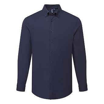 Premier Mens Supreme Oxford Long-Sleeved Formal Shirt