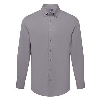 Premier Mens Supreme Oxford Long-Sleeved Formal Shirt