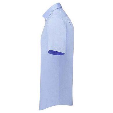 Premier Mens Supreme Oxford Short-Sleeved Formal Shirt