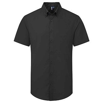 Premier Mens Supreme Oxford Short-Sleeved Formal Shirt