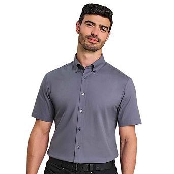 Premier Mens Supreme Oxford Short-Sleeved Formal Shirt