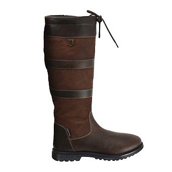 Hy Womens/Ladies Hurdlow Long Buffalo Leather Country Boots