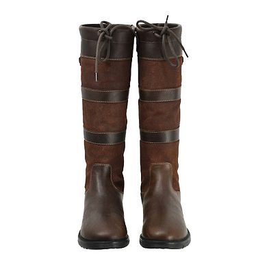 Hy Womens/Ladies Hurdlow Long Buffalo Leather Country Boots