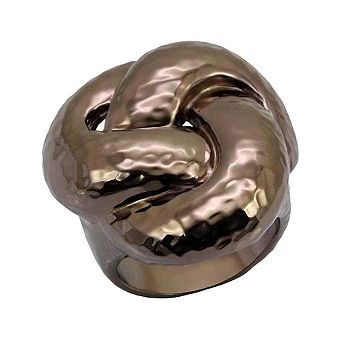 Alamode Womens/Ladies Gold Plated Brass Knotted Ring