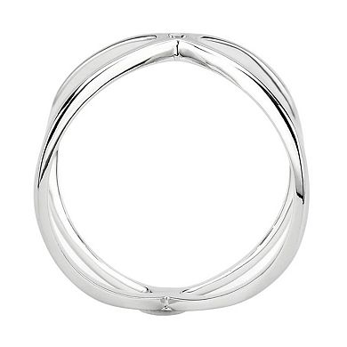 Alamode Womens/Ladies Rhodium Brass Cubic Zirconia Ring