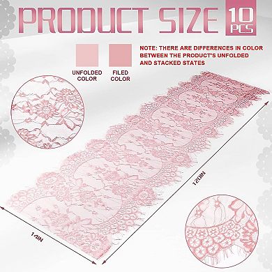 10-Pack Lace Table Runner Romantic Wedding & Party Decor