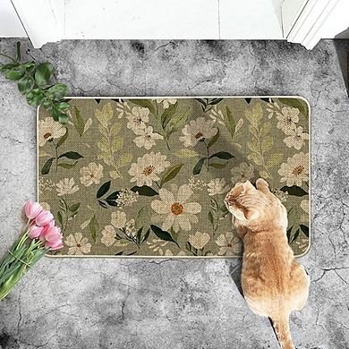 Daisy Floral Low Profile Indoor Outdoor Doormat