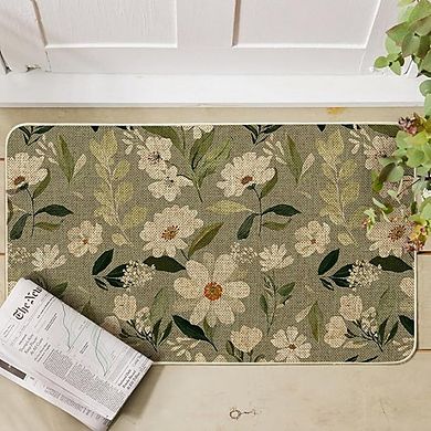 Daisy Floral Low Profile Indoor Outdoor Doormat