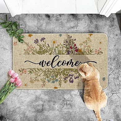 Floral Low Profile Indoor Outdoor Doormat