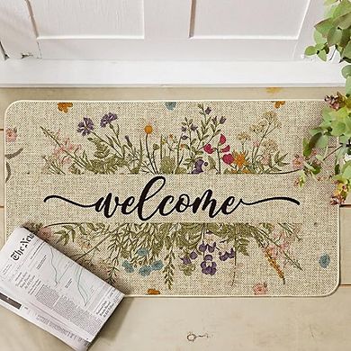 Floral Low Profile Indoor Outdoor Doormat