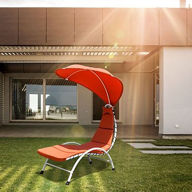 Costway Chaise Lounge Chair with Canopy Hammock Chair with Canopy