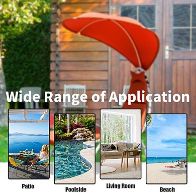 Costway Chaise Lounge Chair with Canopy Hammock Chair with Canopy