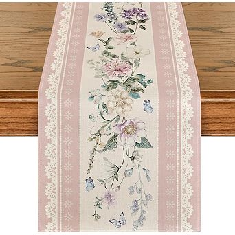 Printed Lace Table Runner Floral Wedding & Party Decor